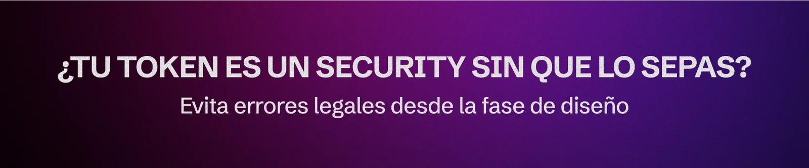 ¿Cómo evitar que tu proyecto acabe siendo (sin querer) un security token?