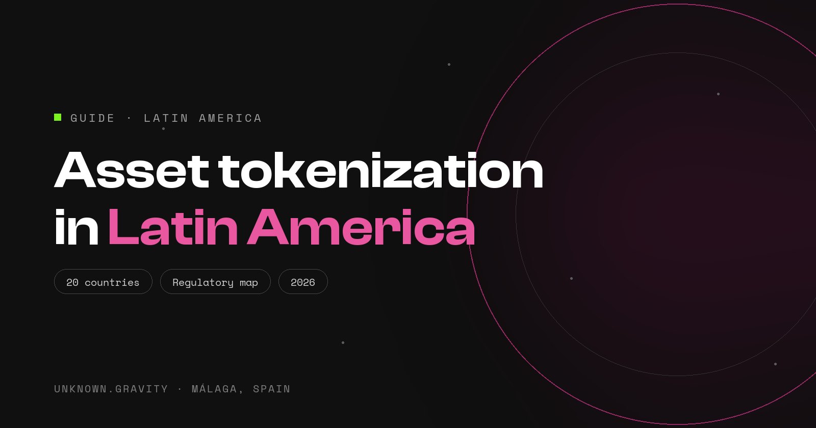 Asset tokenization in Latin America: the country-by-country regulatory map (2026)