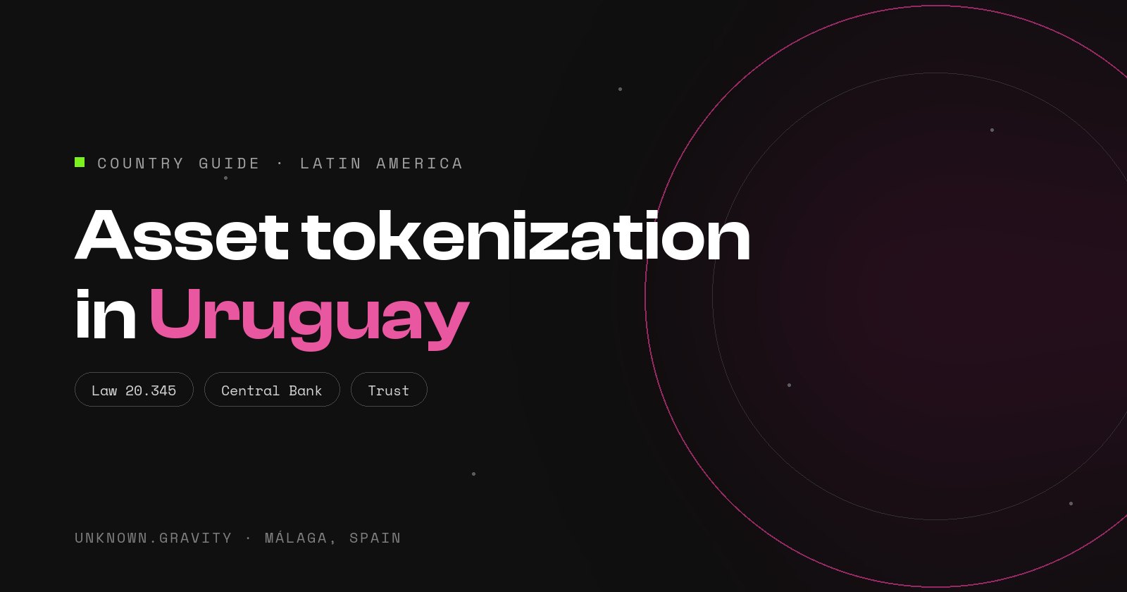 Asset tokenization in Uruguay: Law 20.345, the Central Bank and the trust