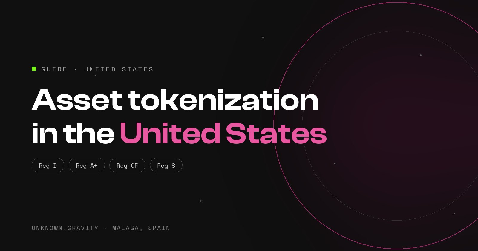 Asset tokenization in the United States: Reg D, Reg A+, Reg CF and Reg S explained