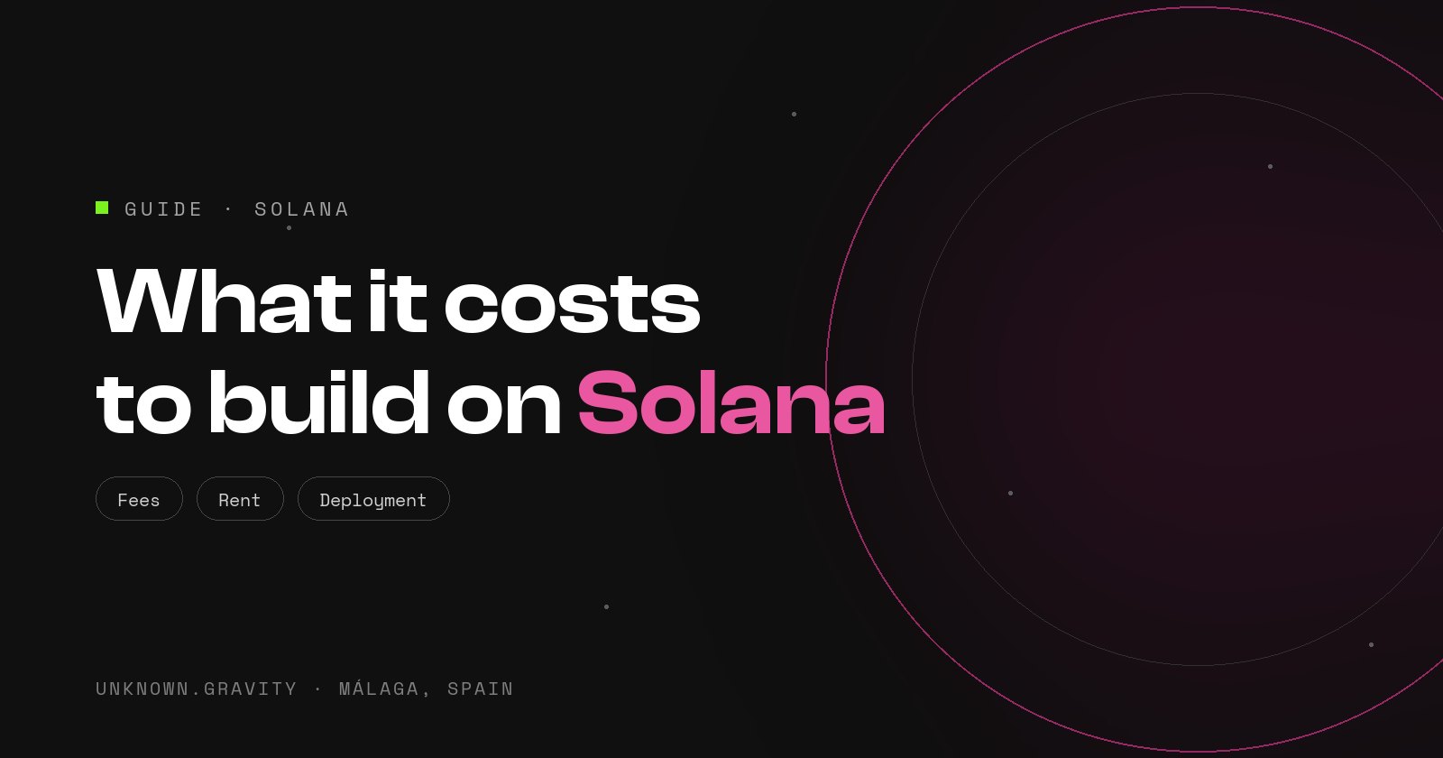 What it costs to create a token and build on Solana: network, code and law