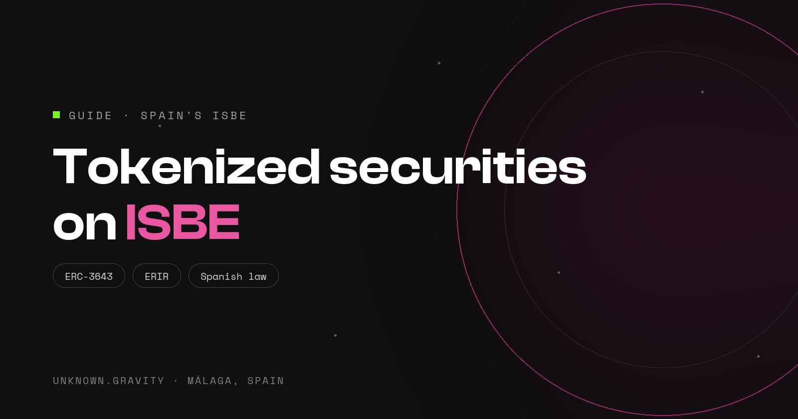 Tokenized securities on Spain's blockchain services infrastructure (ISBE): ERC-3643 and the ERIR