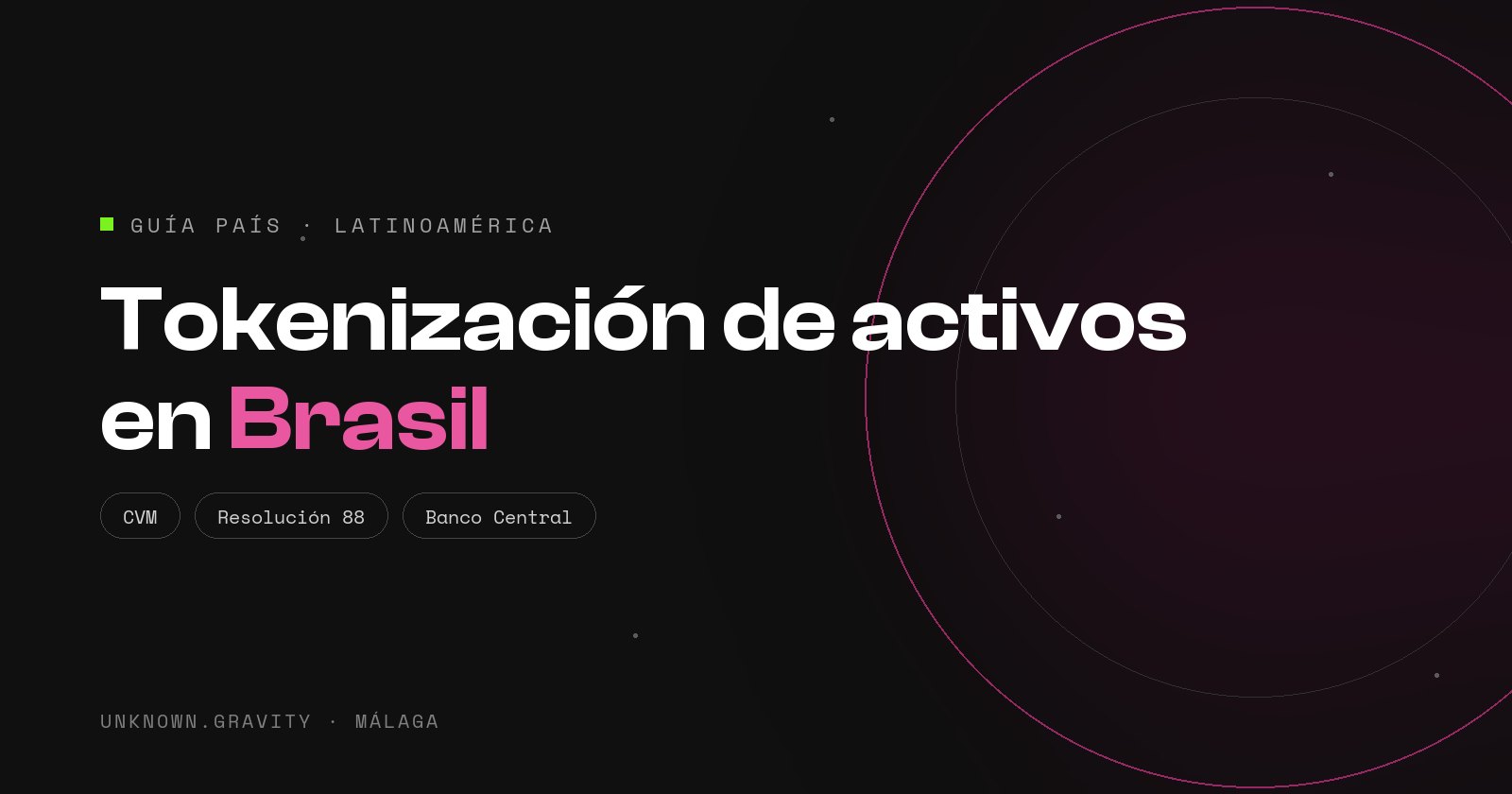 Tokenización de activos en Brasil: la CVM, el crowdfunding de la Resolución 88 y el nuevo régimen del Banco Central