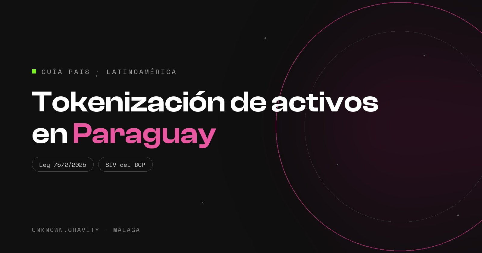 Tokenización de activos en Paraguay: la Ley 7572/2025 reconoce los valores en DLT y la SIV del BCP